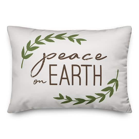 Designs Direct Peace On Earth 14x20 Throw Pillow